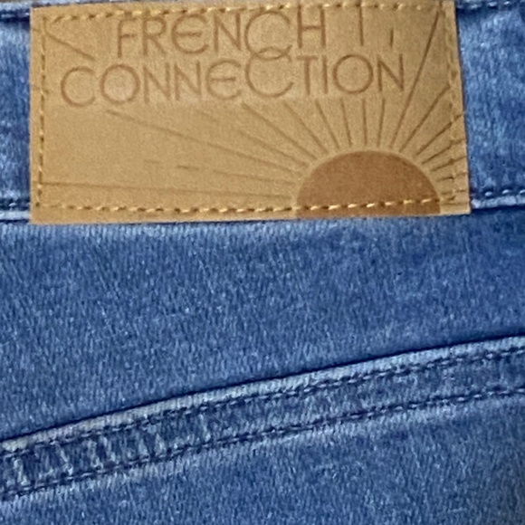 French Connection Rony 70's flare jeans in two tone colour block denim. Sz 6 - Picture 14 of 16